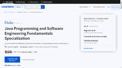 Coursera: Java Programming and Software Engineering Fundamentals Specialization