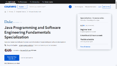 Coursera: Java Programming and Software Engineering Fundamentals Specialization