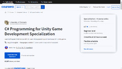 Coursera - C# Programming for Unity Game Development Specialization