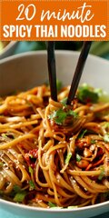 20 Minute Spicy Thai Noodles - The Chunky Chef