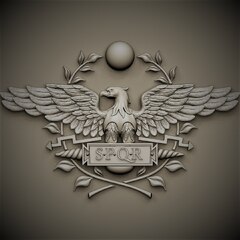 Rome Coat Of Arms 3d Model