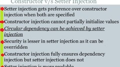 Setter vs Constructor Injection in Spring