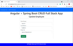 Spring Boot (Angular 10 + Spring Boot CRUD Stack App)