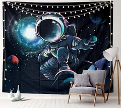 Blacklight Space Astronaut Tapestry for Men Guys Bedroom Black Light Cool Stars Galaxy Tapestries Glow in The Dark Spaceman and (Astronaut Tapestry Sosolong)