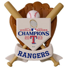 Hallmark Ornament MLB Texas Rangers World Series Champions 2023 Ornament (Hallmark MLB Atlanta Braves World Series Champions 2021 Ornament)