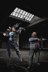 The Punisher and Microchip by Dreddzilla on