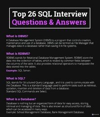 Top 26 SQL Interview Questions and Answers