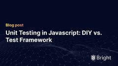 Unit Testing in Javascript: DIY vs. Test Framework