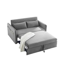 Velvet Convertible Sleeper Sofa Bed