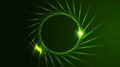 Dark Green Neon Glowing Effect Rings Logo Stock Motion Graphics ...