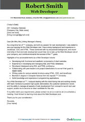 Web Developer Cover Letter Examples - QwikResume