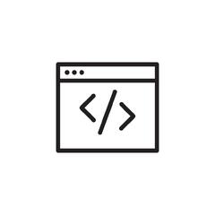 web development programming code line vector icon 6899520 ...