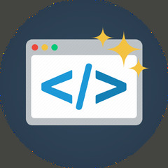 Code, coding, css, developer, html, php, programming icon - on