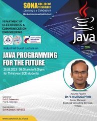 Industrial Guest Lecture on "JAVA Programming for the future ...