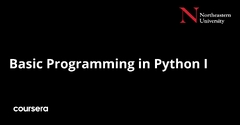 Northeastern University Basic Programming in Python I