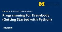 Programming for Everybody (Getting Started with Python) by Coursera