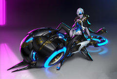 Cyber Big Bike Girl