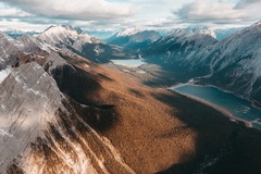 Drone View Landscape Mountains Top View