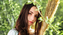 Girl In Nature Looking At Viewer