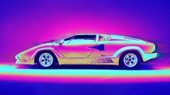 Lamborghini Countach Retro Artwork