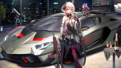 Lamborghini Rider Anime Girl