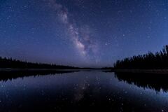 Milkway Lake Water Reflection Stars