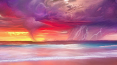 Ocean Storm Sea Painting