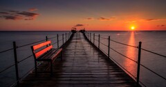 Pier Bench Sunset