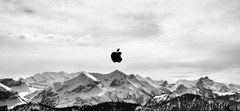 Snow Mountains Apple Logo