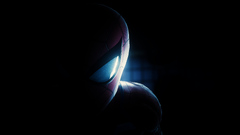 Spiderman Half Mask Face Closeup