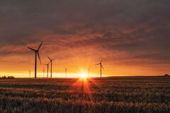 Wind Turbines Sunrise